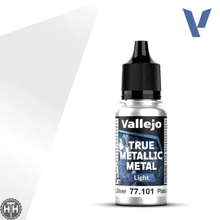 77101 - True Metallic: Metal Light Sterling Silver 18ml True Metal Vallejo