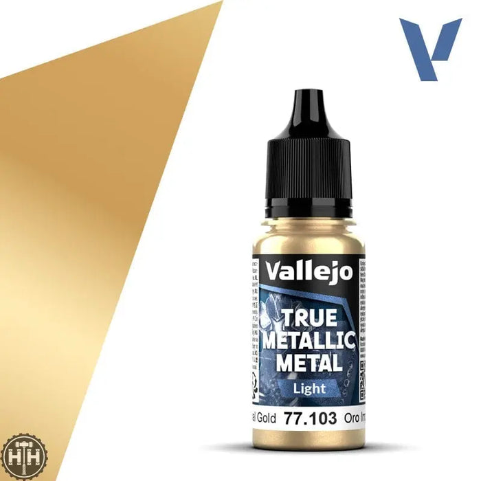 77103 - True Metallic: Metal Light Imperial Gold 18ml True Metal Vallejo