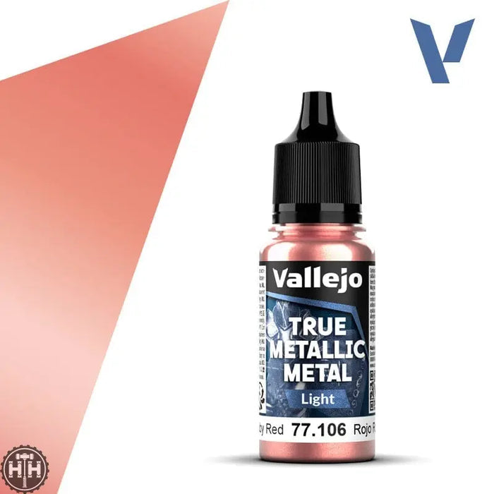 77106 - True Metallic: Metal Light Ruby Red 18ml True Metal Vallejo