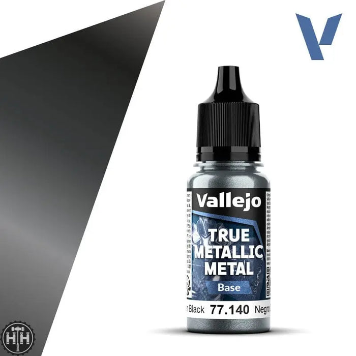 77140 - True Metallic: Metal Base Obsidian Black 18ml True Metal Vallejo