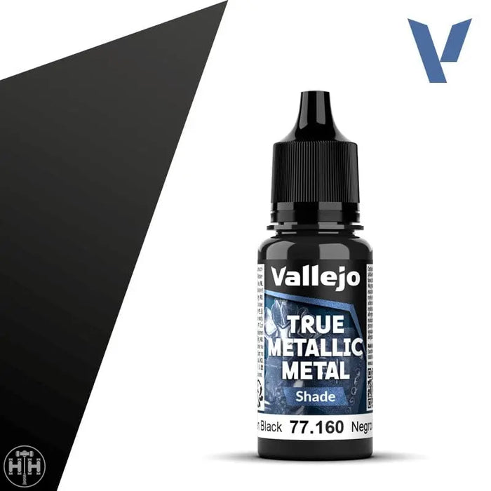 77160 - True Metallic: Metal Shade Obsidian Black 18ml True Metal Vallejo