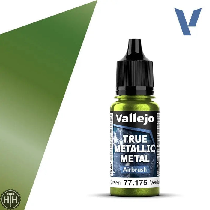 77175 - True Metallic: Metal Airbrush Amber Green 18ml True Metal Vallejo