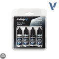 77251 - True Metallic: Metal Paint Set - Sterling Silver (x4 Colours) True Metal Vallejo