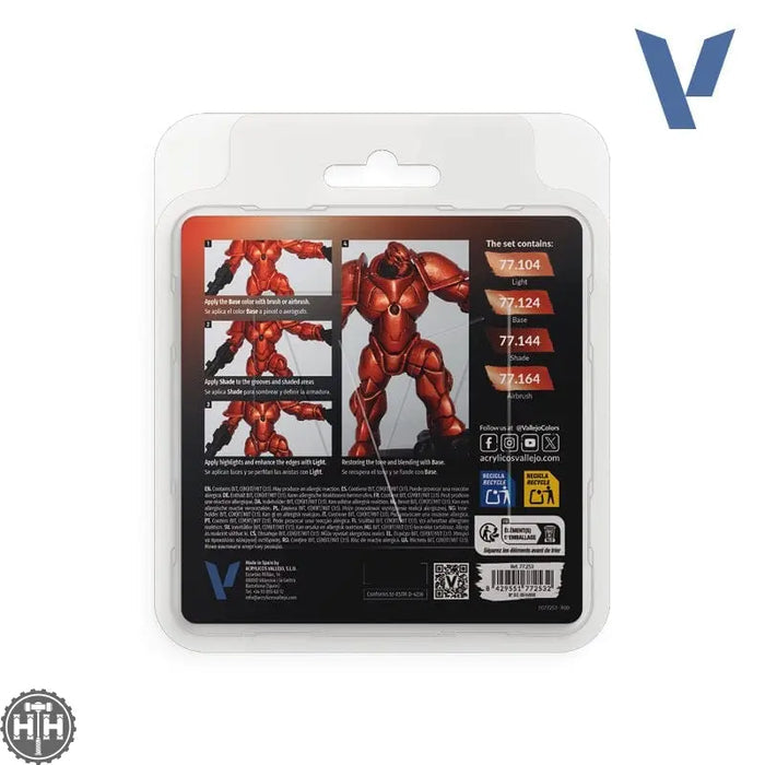 77253 - True Metallic: Metal Paint Set - Ancient Copper (x4 Colours) True Metal Vallejo