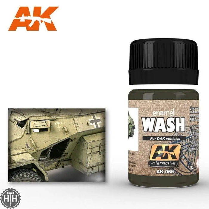 Ak-066 Wash For Afrika Korps Vehicles Weathering AK Interactive