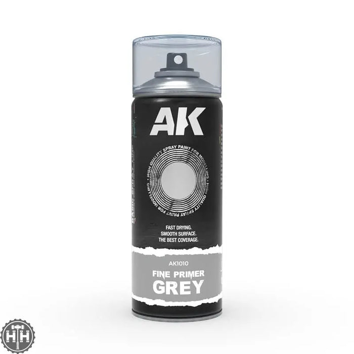 AK1010 Fine Primer Grey - Spray 400ml (2 nozzles) Primer Spray AK Interactive
