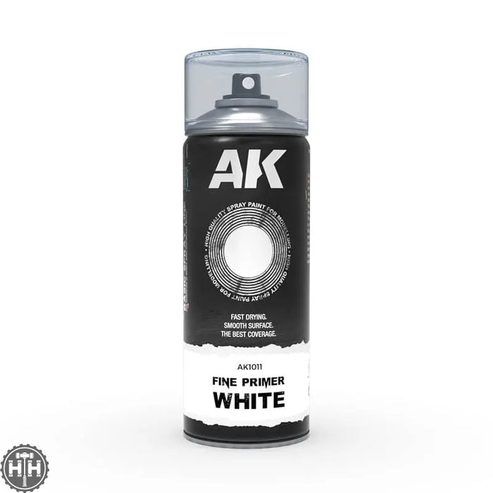 AK1011 Fine Primer White - Spray 400ml (2 nozzles) Primer Spray AK Interactive