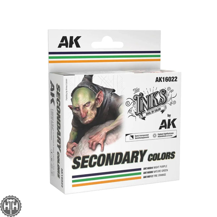 AK16022 SECONDARY COLORS INK SET AK Inks AK Interactive