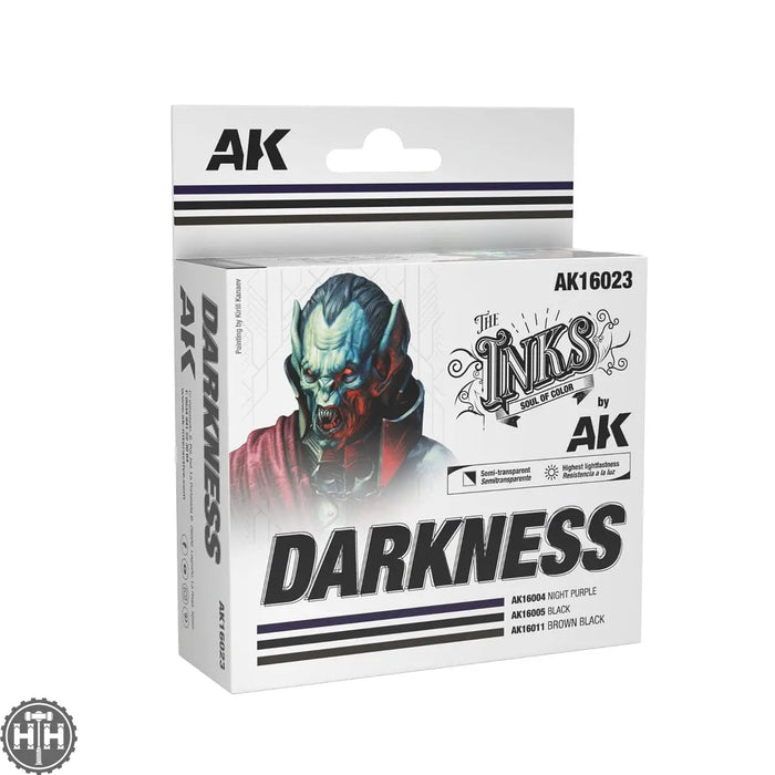 AK16023 DARKNESS INK SET AK Inks AK Interactive