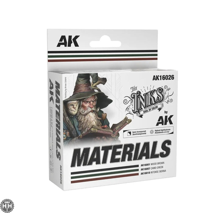 AK16026 MATERIALS INK SET AK Inks AK Interactive