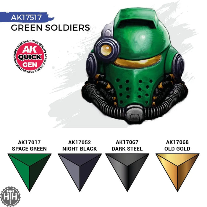 Ak17517 Green Soldiers (Quick Gen Set) AK Quick Gen AK Interactive