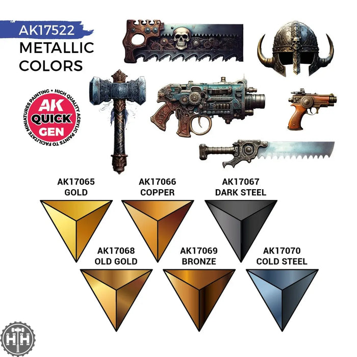 Ak17522 Metallics (Quick Gen Set) AK Quick Gen AK Interactive
