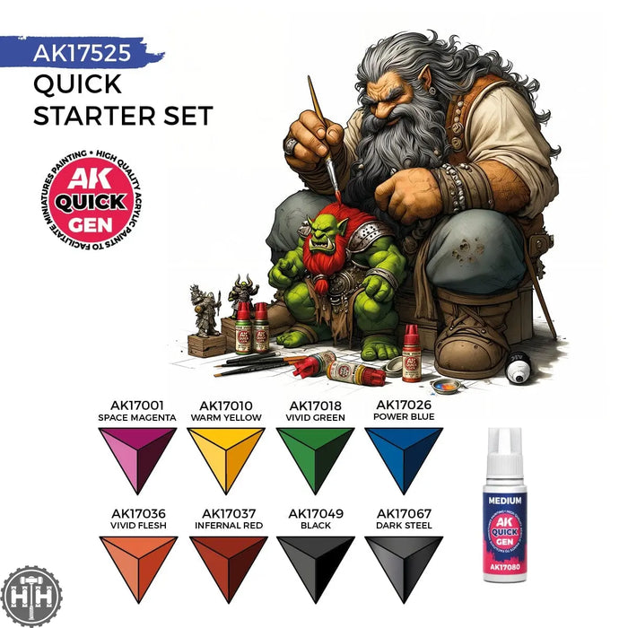 Ak17525 Quick Starter (Quick Gen Set) (1 Brush) AK Quick Gen AK Interactive