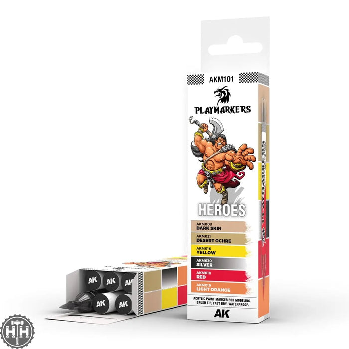 Akm101 Playmarkers Set - Heroes (6 Ref.) AK Playmarkers AK Interactive