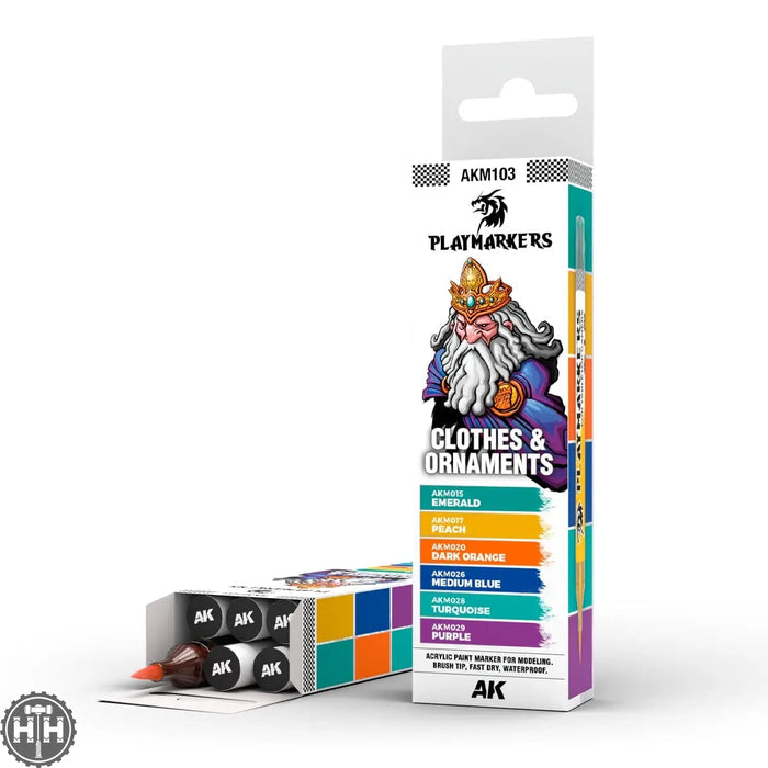 Akm103 Playmarkers Set - Clothes & Ornaments (6 Ref.) AK Playmarkers AK Interactive