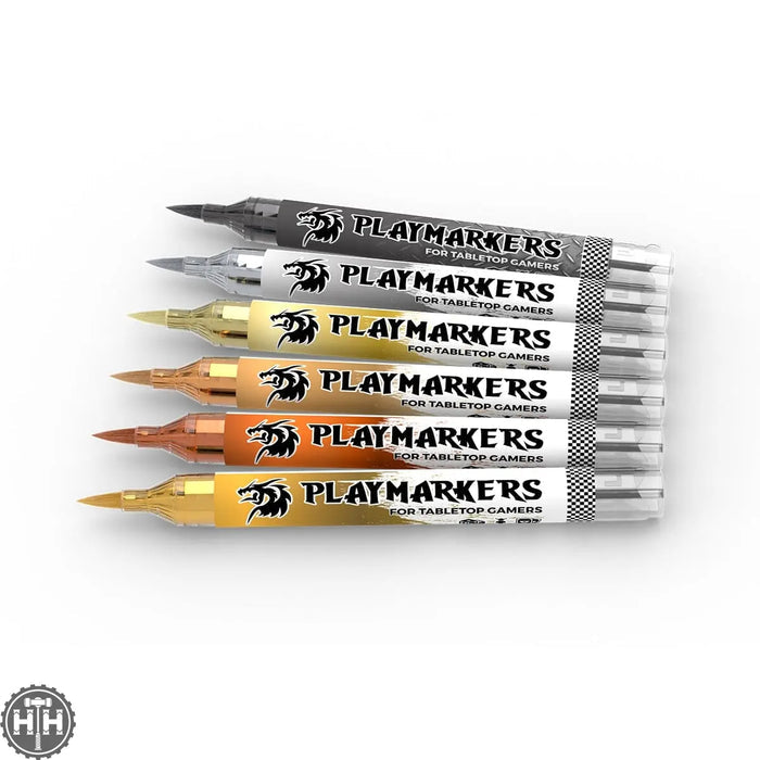 Akm105 Playmarkers Set - Full Metal (6 Ref.) AK Playmarkers AK Interactive