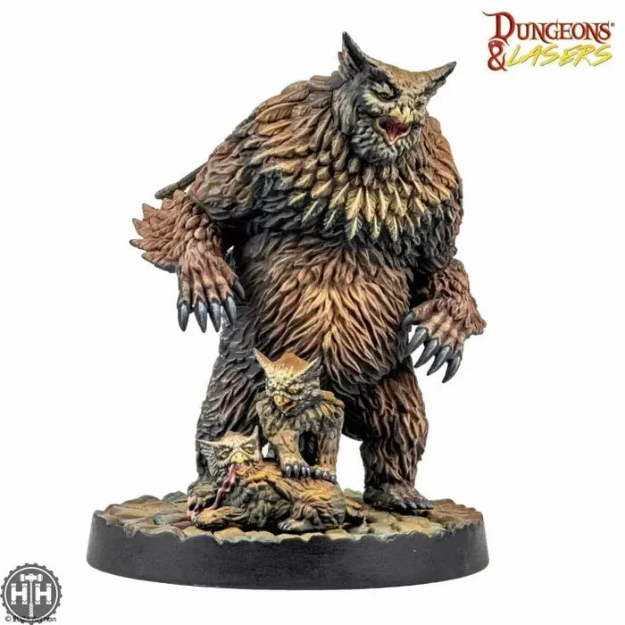 D&L: Miniatures Owlbear Family Dungeons & Lasers Archon Studios