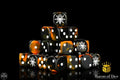 Baron Of Dice: 16mm D6 Devil Dragon, Black Lava 25pcs 16mm D6 Designs Baron of Dice