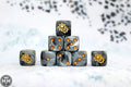 Baron Of Dice: 16mm D6, Golden Cog Dice 25pcs 16mm D6 Designs Baron of Dice