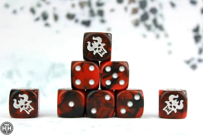Baron Of Dice: 16mm D6, Hell Bearers Dice 25pcs 16mm D6 Designs Baron of Dice