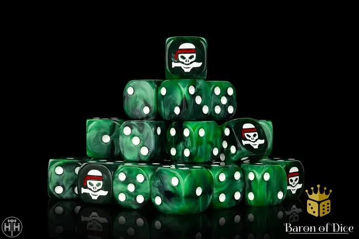 Baron Of Dice: 16mm D6 Jungle Fighters 25pcs 16mm D6 Designs Baron of Dice