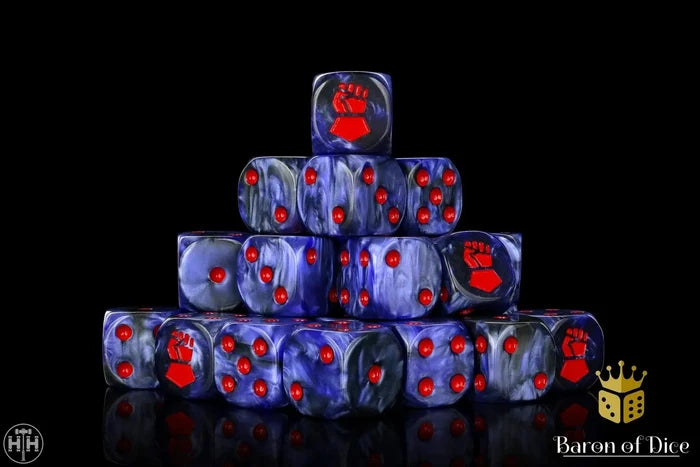 Baron Of Dice: 16mm D6, Righteous Hand Dice 25pcs 16mm D6 Designs Baron of Dice