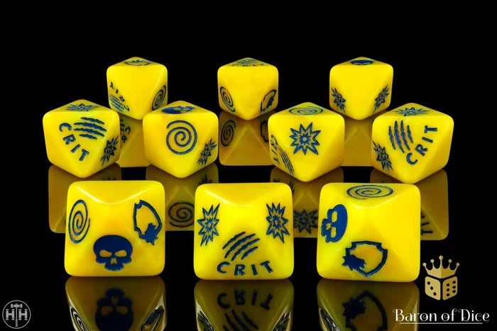 Baron Of Dice: Superhero Collection, Claws D8 Dice Set 10pcs Superhero Collection Baron of Dice