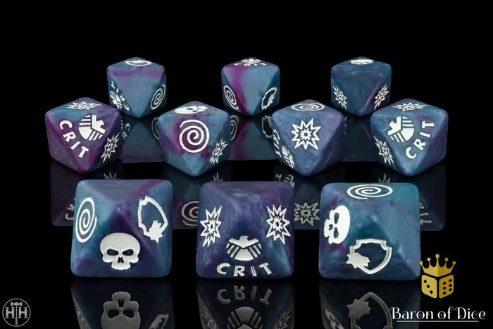 Baron Of Dice: Superhero Collection, Secret Collective D8 Dice Set 10pcs Superhero Collection Baron of Dice