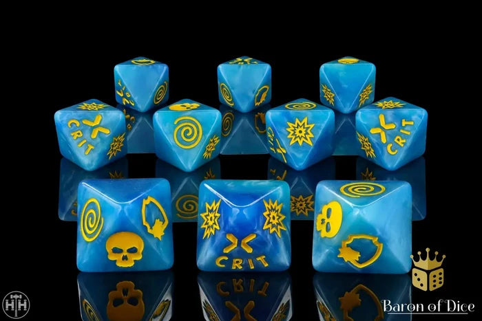 Baron Of Dice: Superhero Collection, The Beast D8 Dice Set 10pcs Superhero Collection Baron of Dice