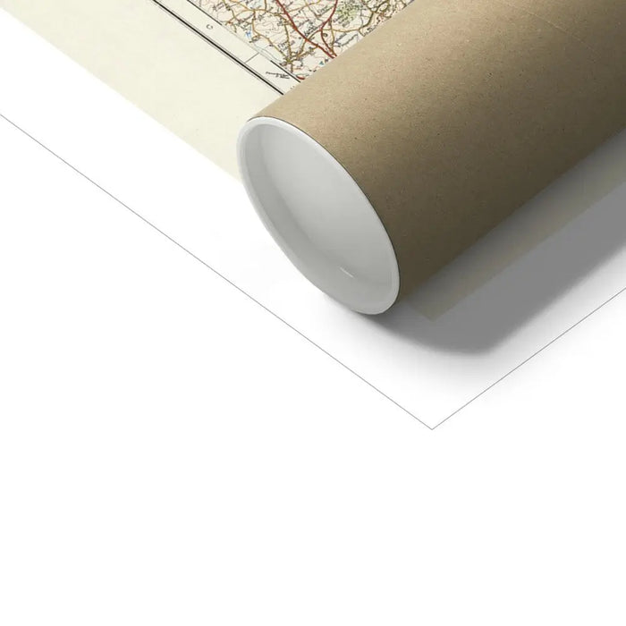 custom Map print of Birmingham | Personalised Map Print | Map Wall Art in blue - Unframed wall art