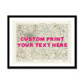 Map print of Birmingham | Personalised Map Print | Map Wall Art in Pink Hand Drawn Font - Framed wall art