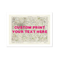 Custom Map Print of Birmingham in Pink Hand Drawn Font | Personalised Map Print | Map Wall Art - Unframed Wall Art