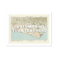 Custom Map print of Brighton | Personalised Map Print | Map Prints in white font - Unframed Wall art