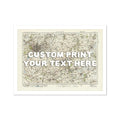 Custom Map prints of Bristol & Bath | Personalised Map Print | Map print in white font - Unframed wall art