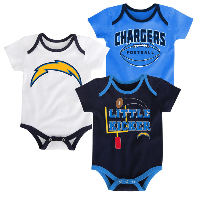 Chargers Infants "3 Points" 3pc.bodysuit Set