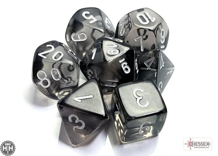 Chessex Translucent Smoke/white Polyhedral 7-Die Set 7-Die Set Chessex