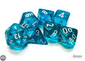 Chessex Translucent Teal/white Polyhedral 7-Die Set 7-Die Set Chessex