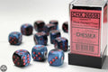 Chessex Gemini 16mm d6 Black-Starlight/red Dice Block (12 dice) 16mm Dice Chessex
