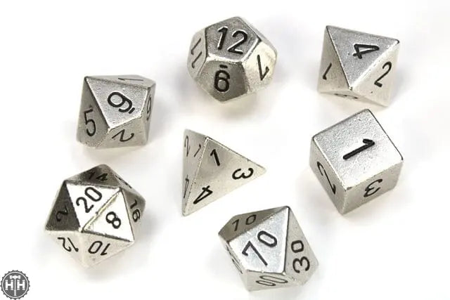 Chessex Metal Polyhedral Silver 7-Die Set 7-Die Set Chessex