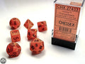 Chessex Vortex Polyhedral Orange/black 7-Die Set 7-Die Set Chessex