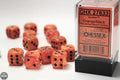 Chessex Vortex 16mm d6 Orange/black Dice Block (12 dice) 16mm Dice Chessex