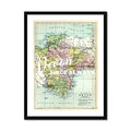 Devon Since Always (Devon Map) Vintage Map Art - Framed - Beach House Art