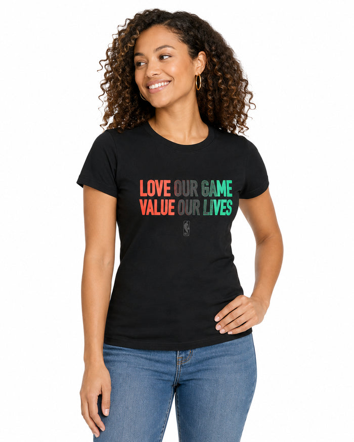 FISLL NBA Women's Printed Tee - Black