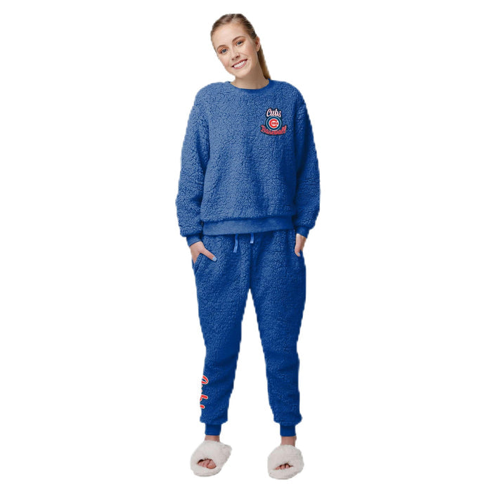 FOCO MLB Chicago Cubs Sherpa Lounge Set - Womens