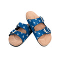 FOCO MLB Mini Print Women's Comfortable Double Buckle Sandals, Los Angeles Dodgers