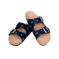 FOCO MLB Mini Print Women's Comfortable Double Buckle Sandals, Milwaukee Brewers