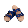 FOCO MLB Mini Print Women's Comfortable Double Buckle Sandals, New York Mets