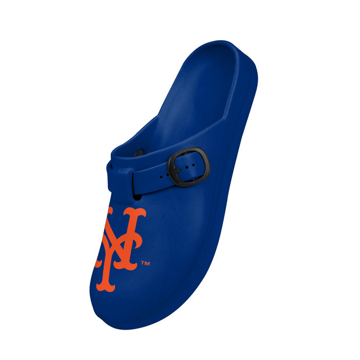 FOCO MLB New York Mets SMU 2024 Family Dollar Open Back Buckle Clog - Unisex - Black