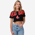 FOCO MLB New York Mets Womens Distressed Wordmark Crop Top