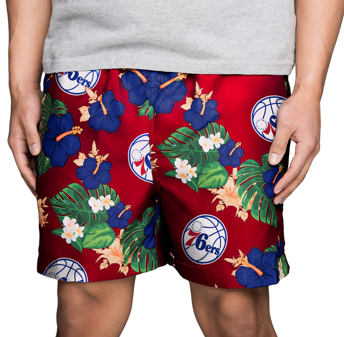 FOCO NBA Boston Celtics Floral Swimming Trunks - Mens
